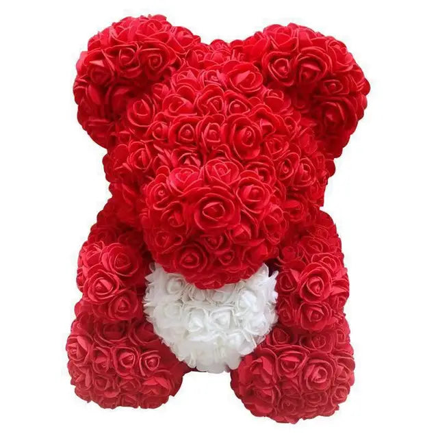 Teddy Rose Bear 25cm Artificial Flowers Rose Bear