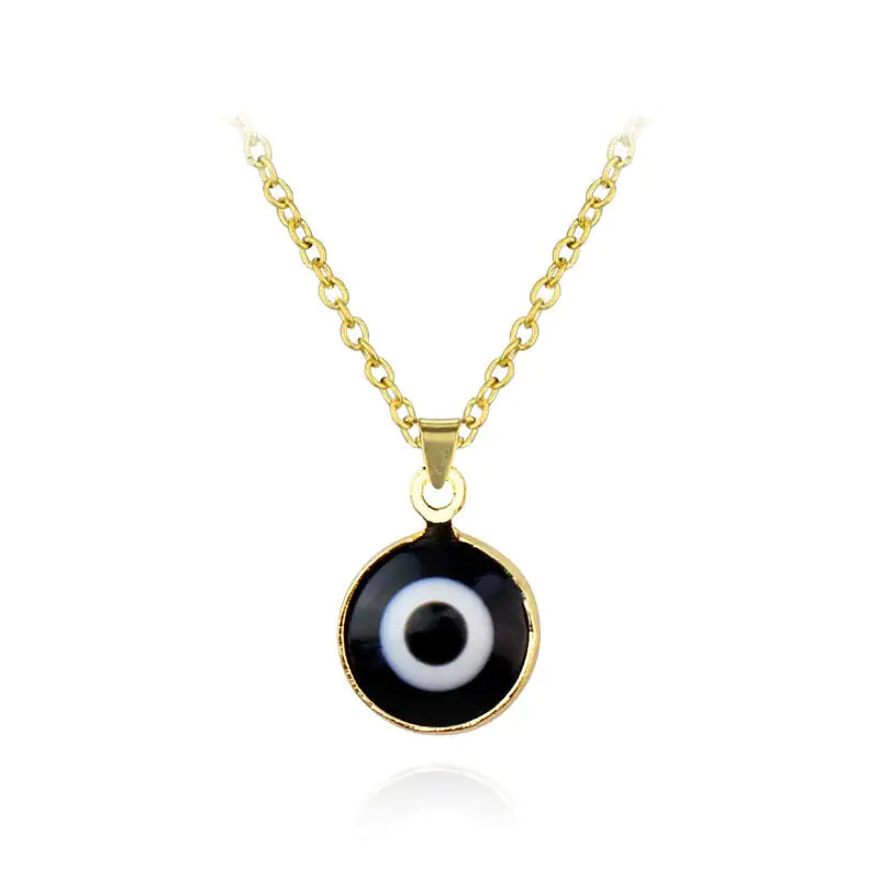 Turkish Glass Evil Eye Pendant Necklace