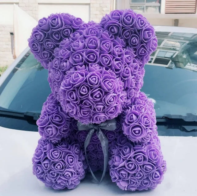 Teddy Rose Bear 25cm Artificial Flowers Rose Bear