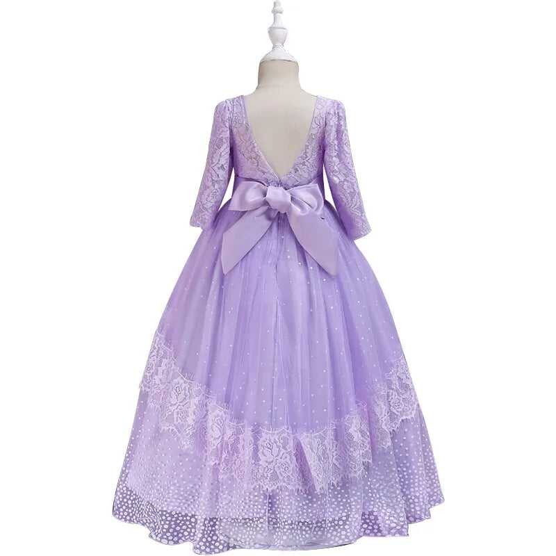 Children's Long Sleeve Flower Dress