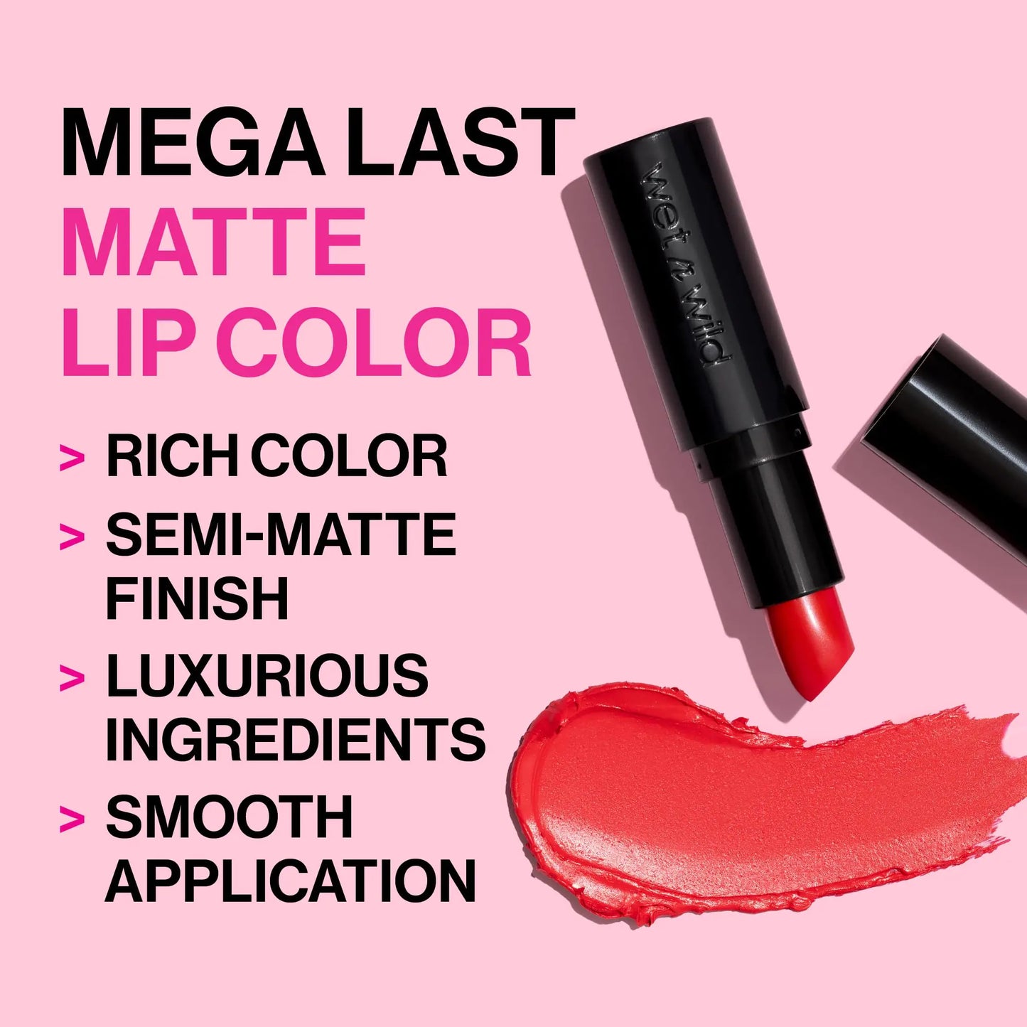 wet n wild Mega Last Matte Lip Color, Semi Matte Hyaluronic Acid Infused, Long Lasting Full Coverage for a Nourishing Pout, Cruelty-Free & Vegan - Mauve Outta Here