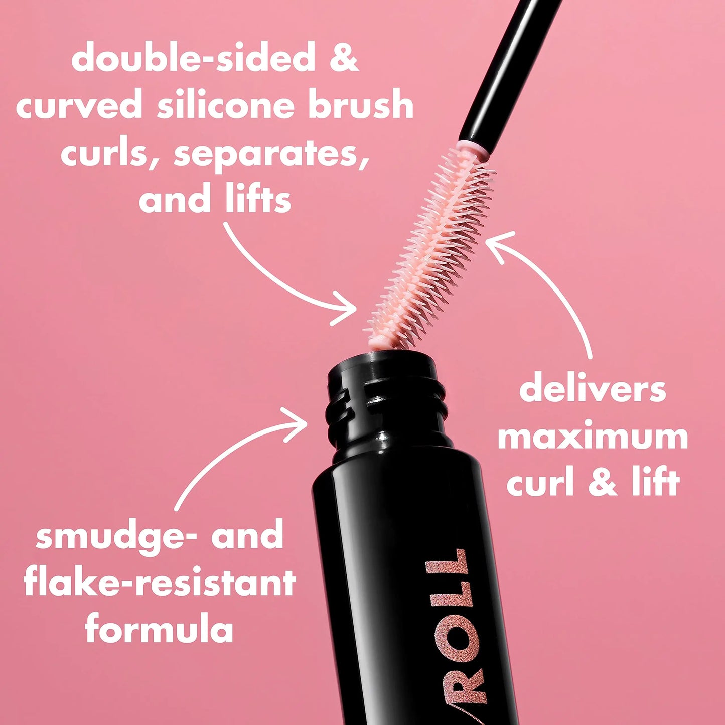 e.l.f. Lash 'N Roll Mascara, Curling Mascara For Visibly Lifted Lashes, Lifts & Separates Lashes. Long-Lasting Formula, Vegan & Cruelty-Free, Deep Brown 0.32 Fl Oz (Pack of 1)