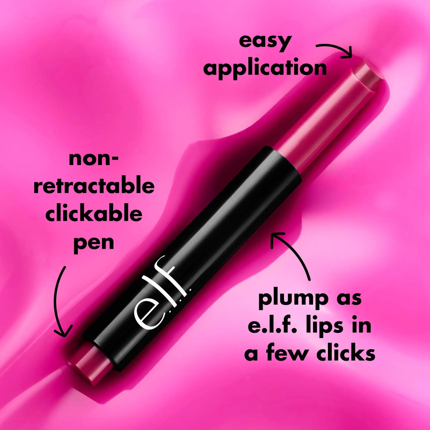 e.l.f. Pout Clout Lip Plumping Pen, Nourishing Lip Balm For Sheer Color & Shine, Plumps & Moisturizes, Vegan & Cruelty-Free, Plum on Over 0.07 Ounce (Pack of 1)