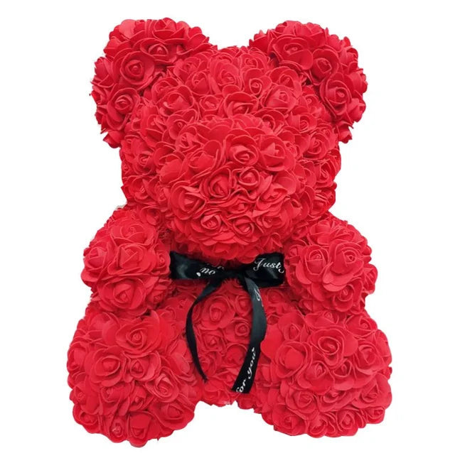 Teddy Rose Bear 25cm Artificial Flowers Rose Bear