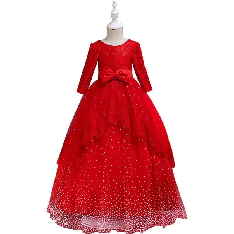 Children's Long Sleeve Flower Dress