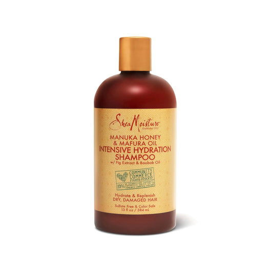 SheaMoisture Intensive Hydration Shampoo for Dry, Damaged Hair Manuka Honey and Mafura Oil Sulfate-Free 13 oz 13 Fl Oz (Pack of 1)