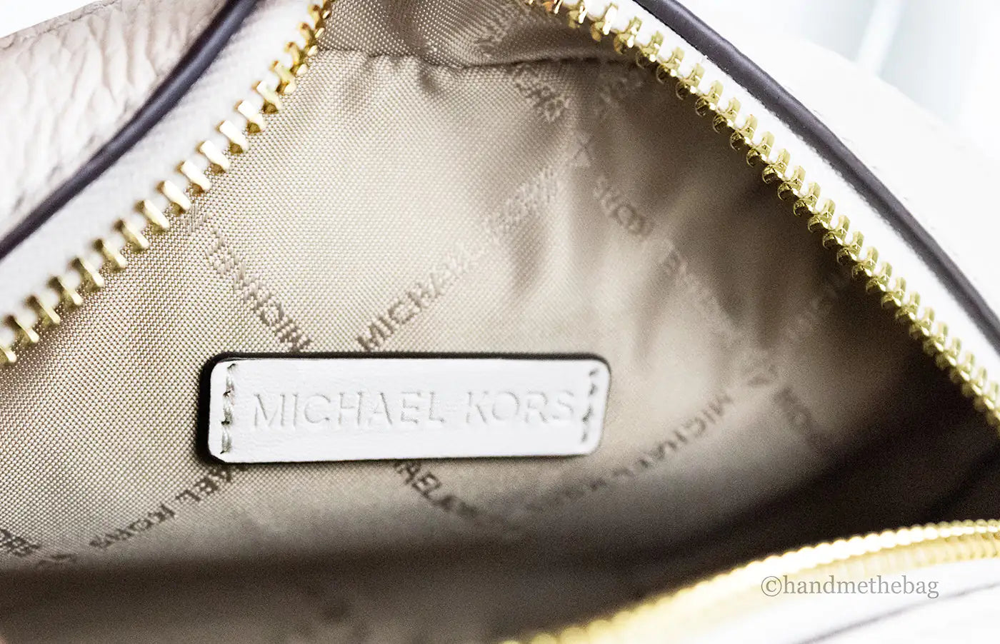 Michael Kors Jet Set Glam Light Cream Oval Crossbody