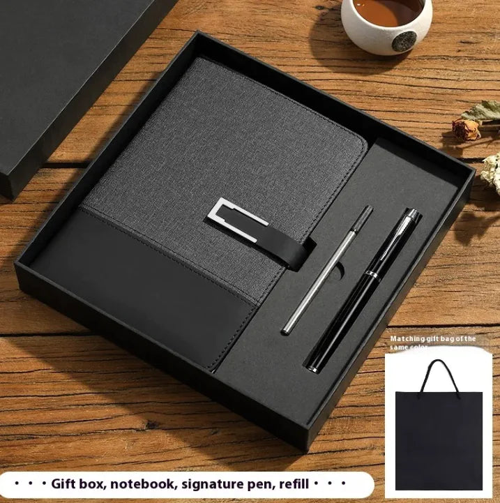 Business Thickening Notebook Soft Leather High-grade Gift Set