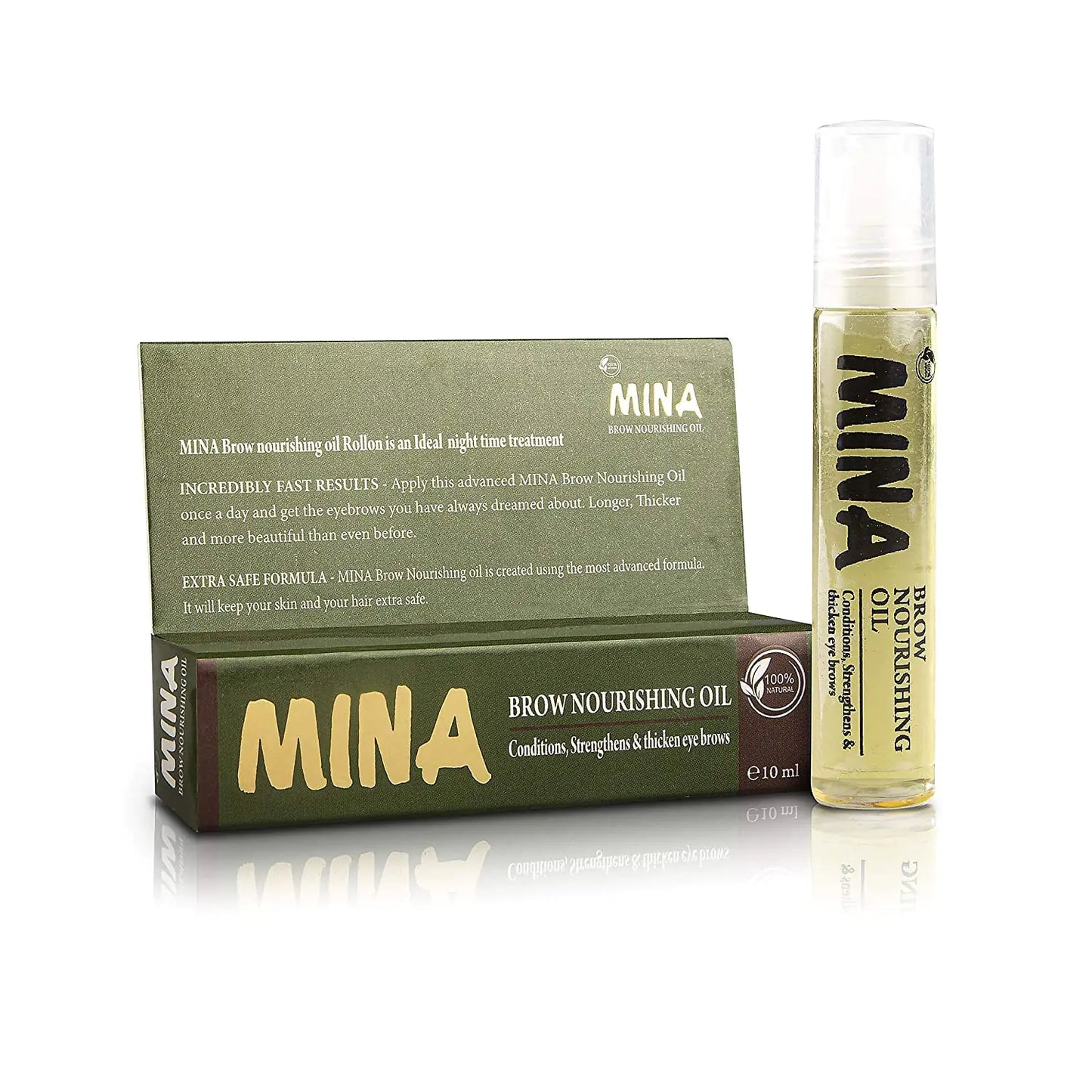 MinaiBrow Tint Kit Dark Brown | Natural Spot Coloring Brow Powder with Oil & Brush | Water & Smudge Proof, Long-Lasting, Instant Brow Dye Kit, 100% Gray Converge, Vegan and Cruelty-Free Dark Brown + Oil + Brush