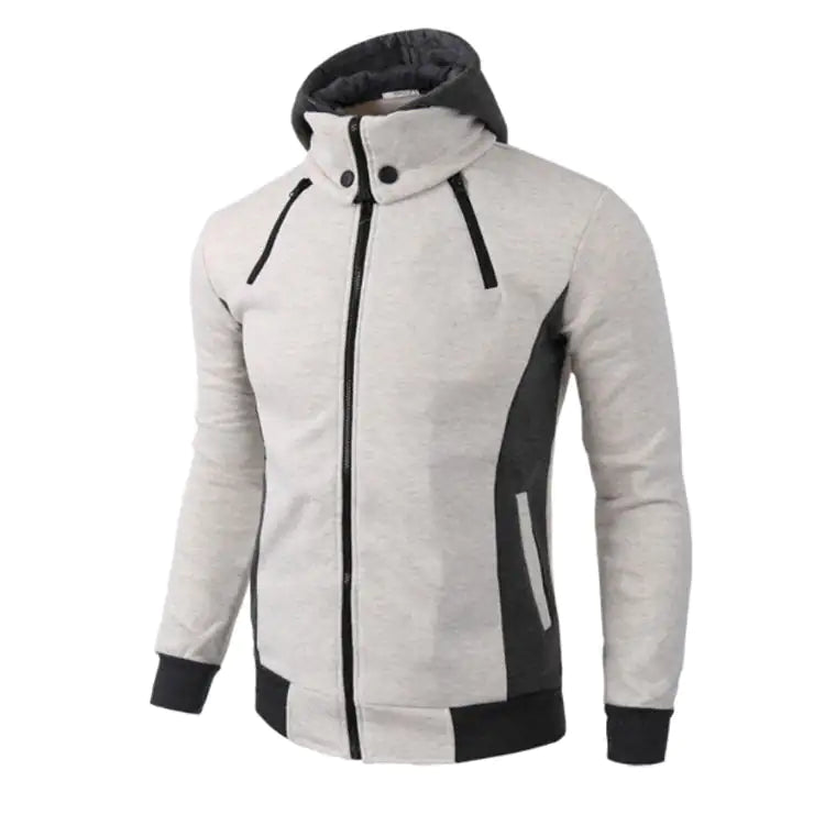 Double Zipper Hoodie Jacket for Men