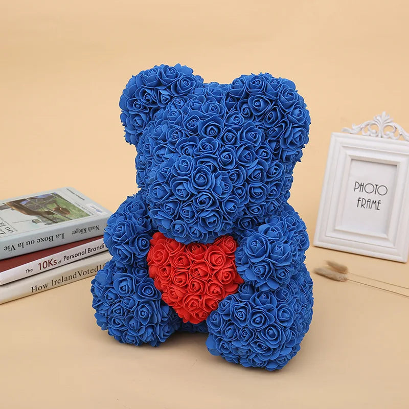 Teddy Rose Bear 25cm Artificial Flowers Rose Bear