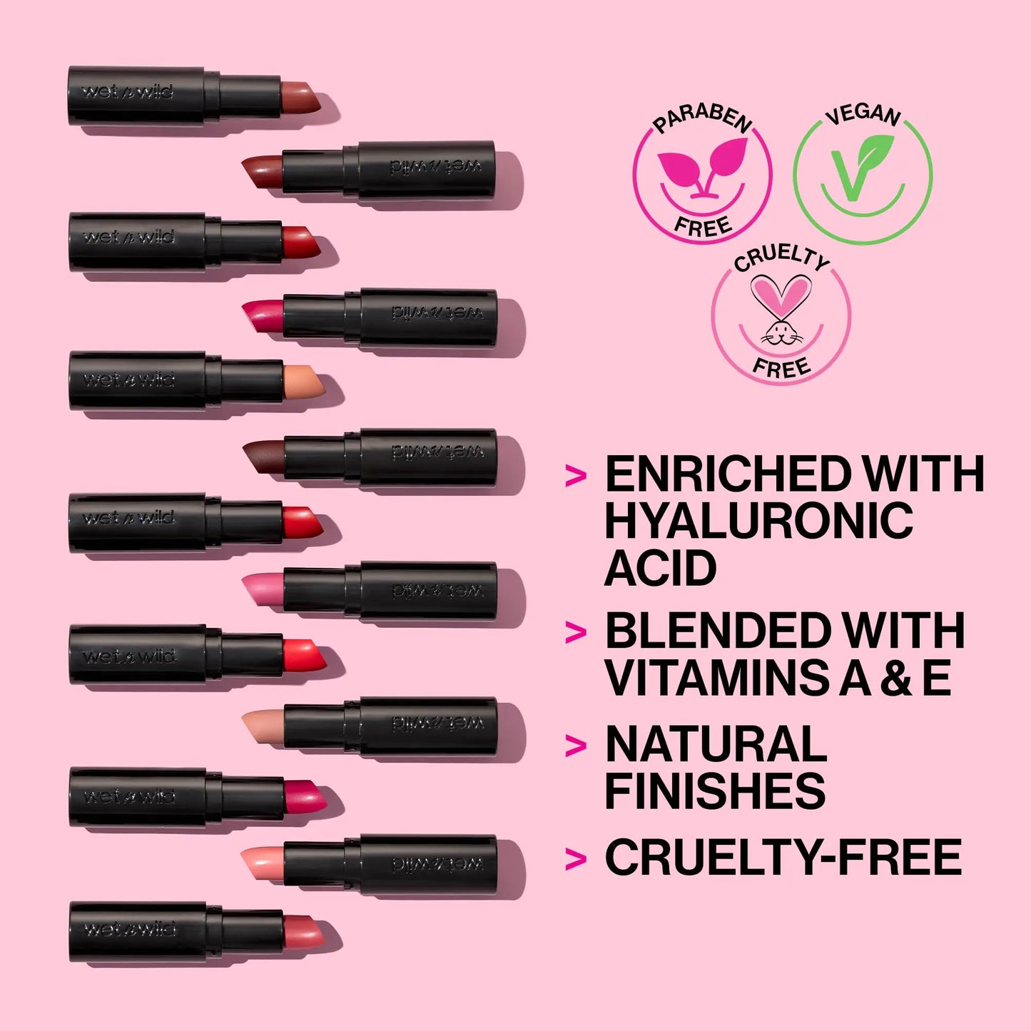 wet n wild Mega Last Matte Lip Color, Semi Matte Hyaluronic Acid Infused, Long Lasting Full Coverage for a Nourishing Pout, Cruelty-Free & Vegan - Mauve Outta Here