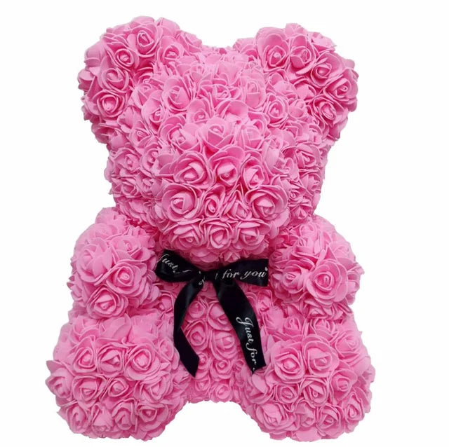 Teddy Rose Bear 25cm Artificial Flowers Rose Bear