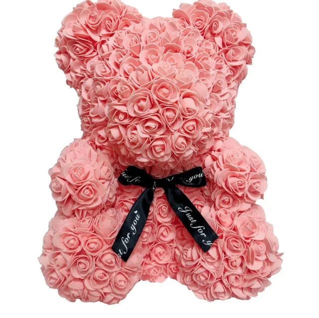 Teddy Rose Bear 25cm Artificial Flowers Rose Bear