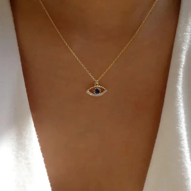 Turkish Blue Evil Eye Necklace