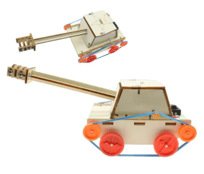 DIY electric tank wooden puzzle model