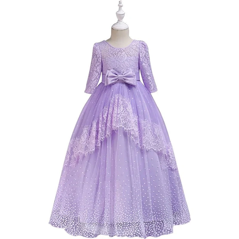 Children's Long Sleeve Flower Dress