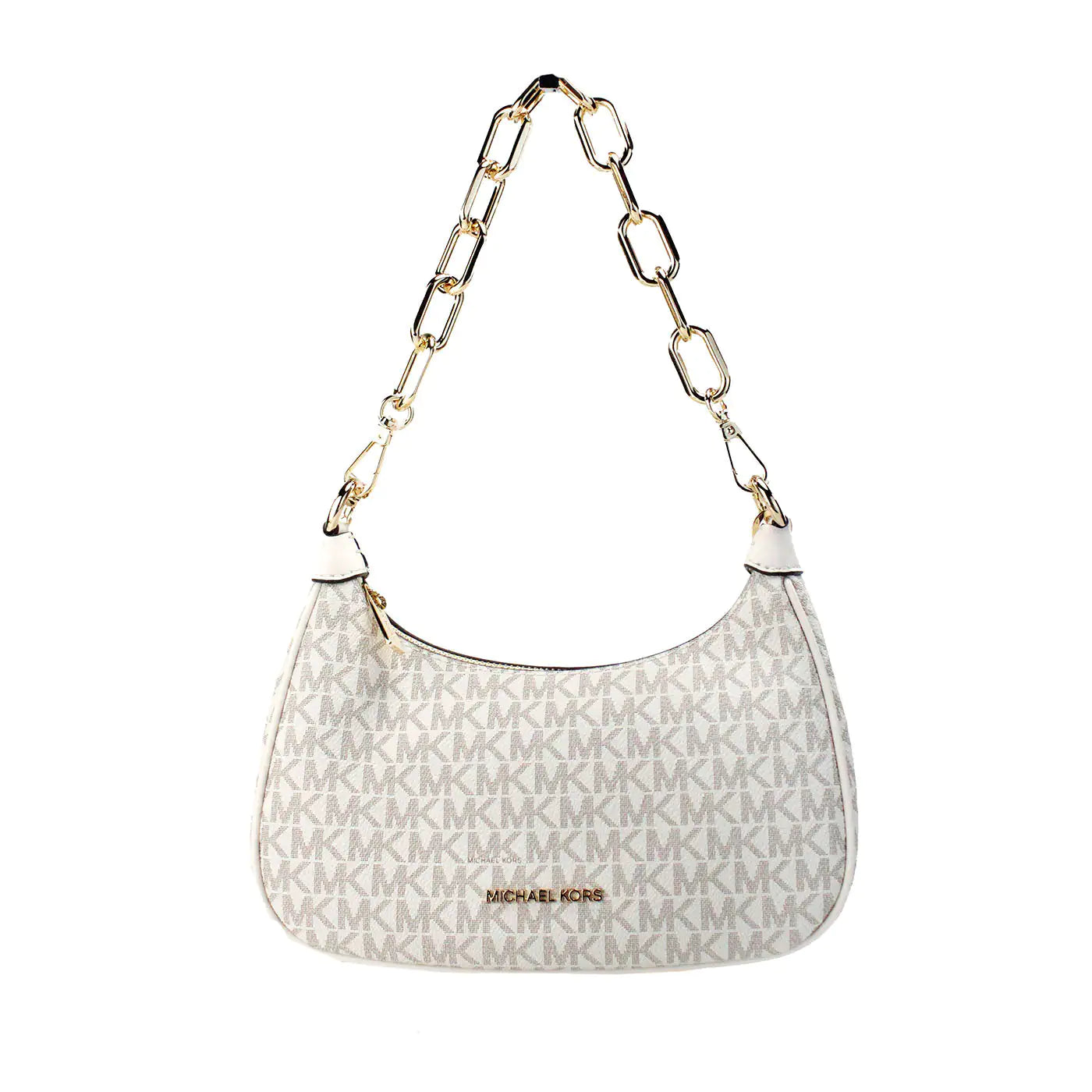 Michael Kors Cora Medium Light Cream PVC Pouchette Bag