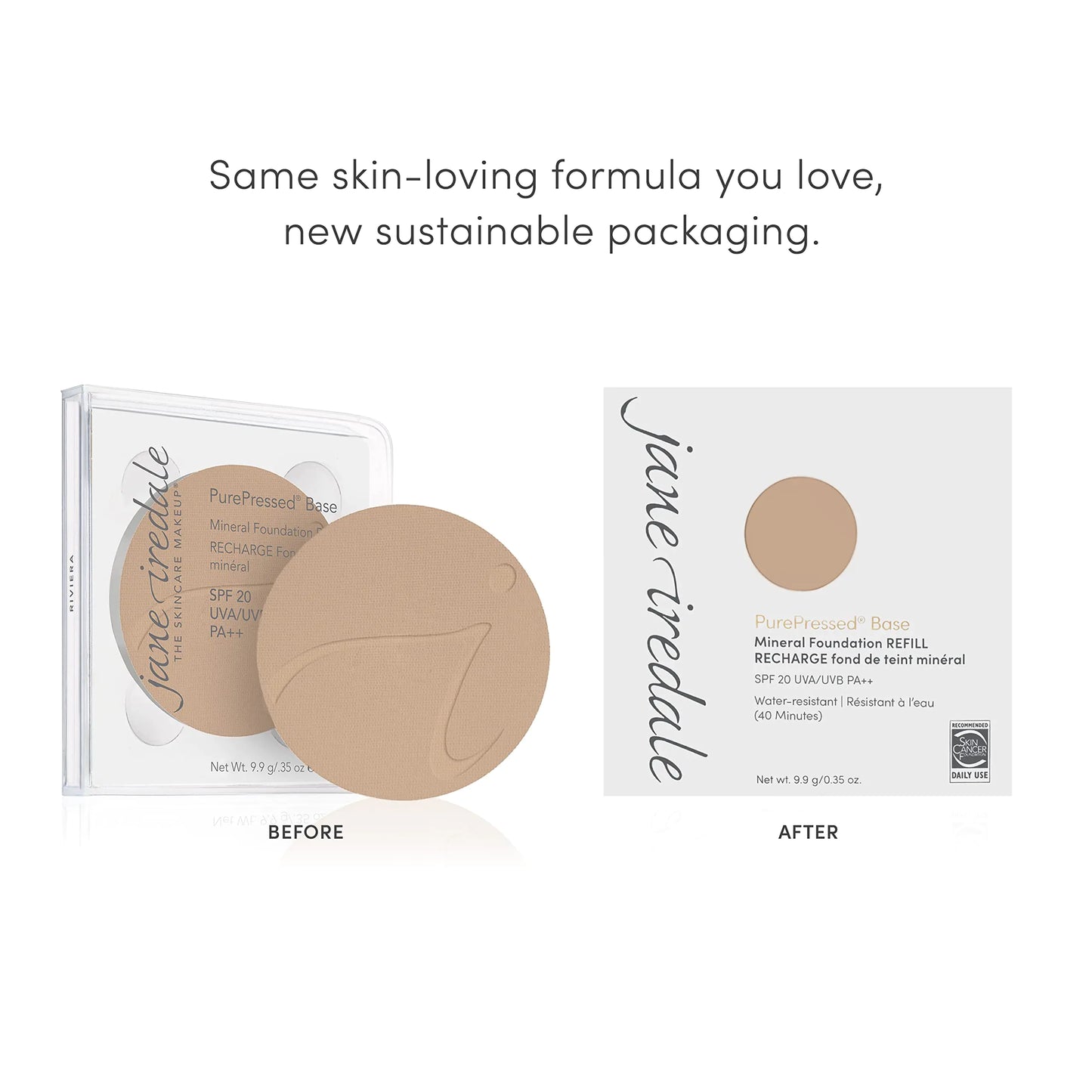 jane iredale PurePressed Base Mineral Foundation Refill or Refillable Compact Set| Semi Matte Pressed Powder with SPF | Talc Free, Vegan, Cruelty-Free Natural