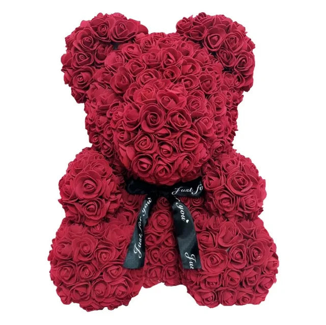 Teddy Rose Bear 25cm Artificial Flowers Rose Bear