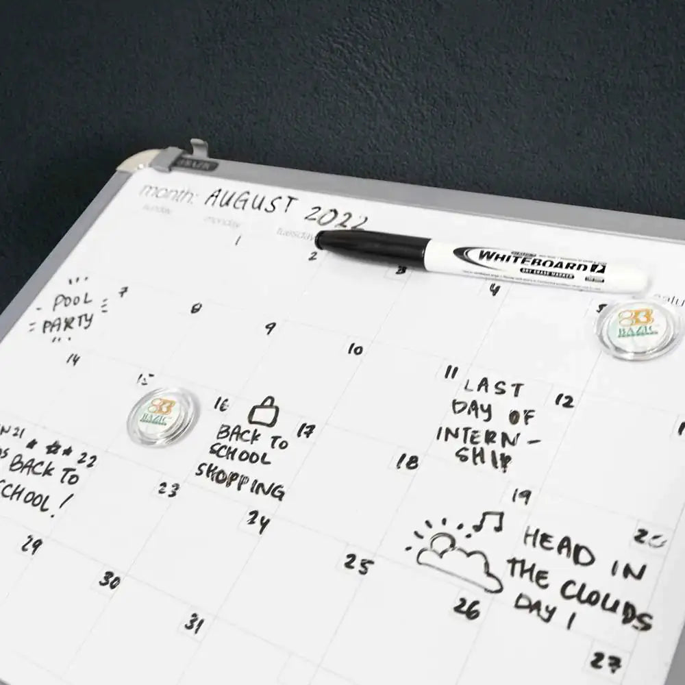 Magnetic Dry Erase Calendar Board 11″ X 14″ w/ Marker & 2 Magnets