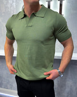 Open Neck Short Sleeve Polo