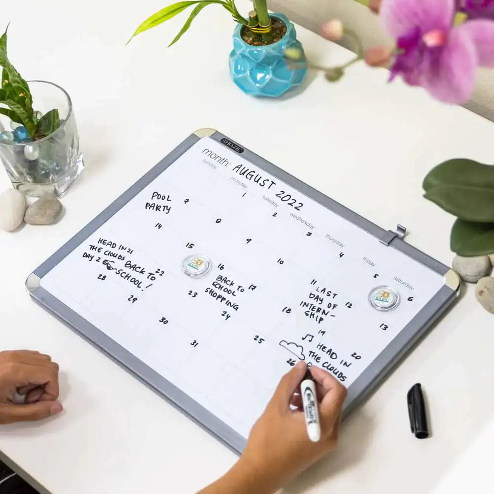 Magnetic Dry Erase Calendar Board 11″ X 14″ w/ Marker & 2 Magnets