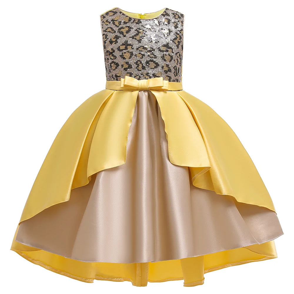 Children's Princess's Dress Leopard Print