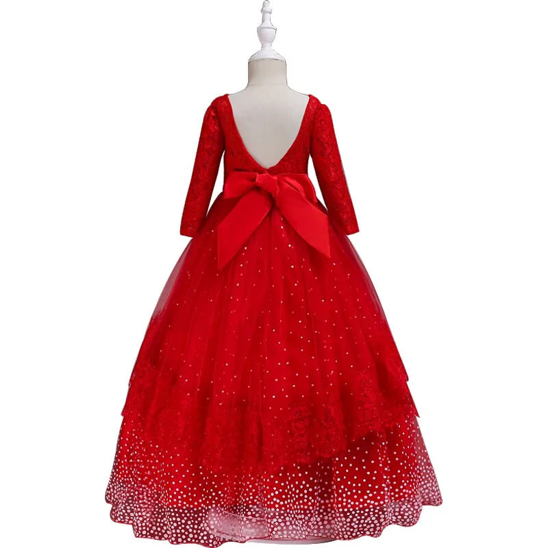 Children's Long Sleeve Flower Dress