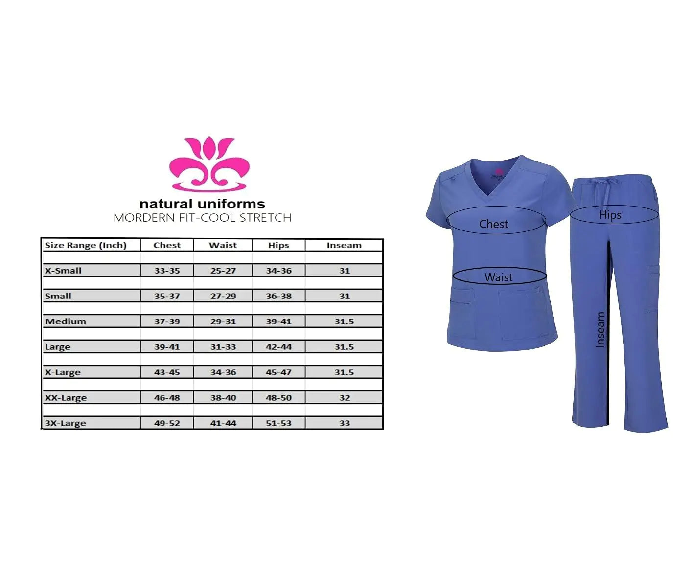 M&M SCRUBS Women's Breathable Cool Stretch Fabric Scrub Top and cargo Pant Set W.b X-Small-Petite