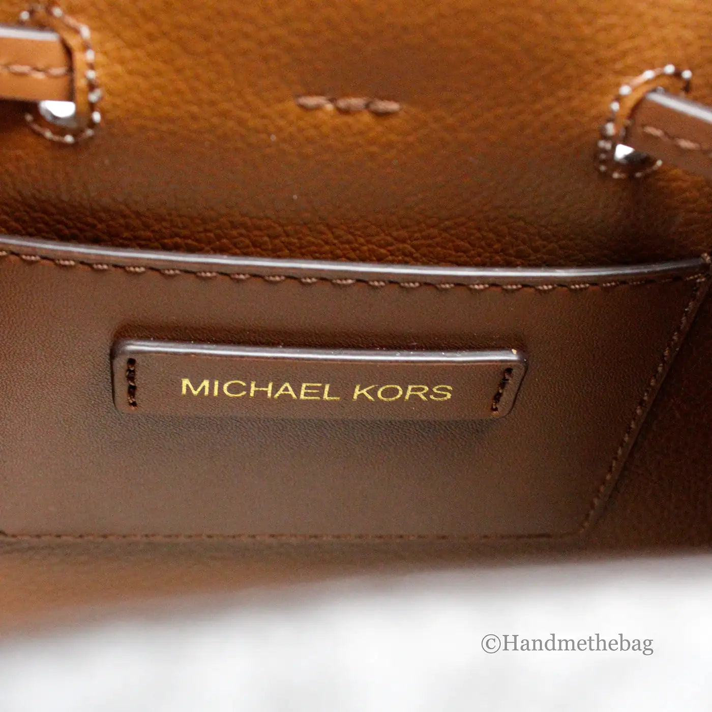 Michael Kors Reed Medium Vanilla PVC Belted Bucket Messenger