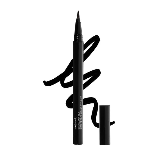 wet n wild Mega Last Breakup Proof Liquid Eyeliner - Quick Drying, Smudge-Resistant, 16-Hour Wear - Cruelty-Free & Vegan - Black 0.03 Fl Oz (Pack of 1)