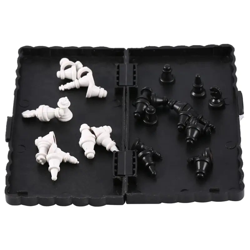 Mini Chess Set Folding Plastic Chessboard