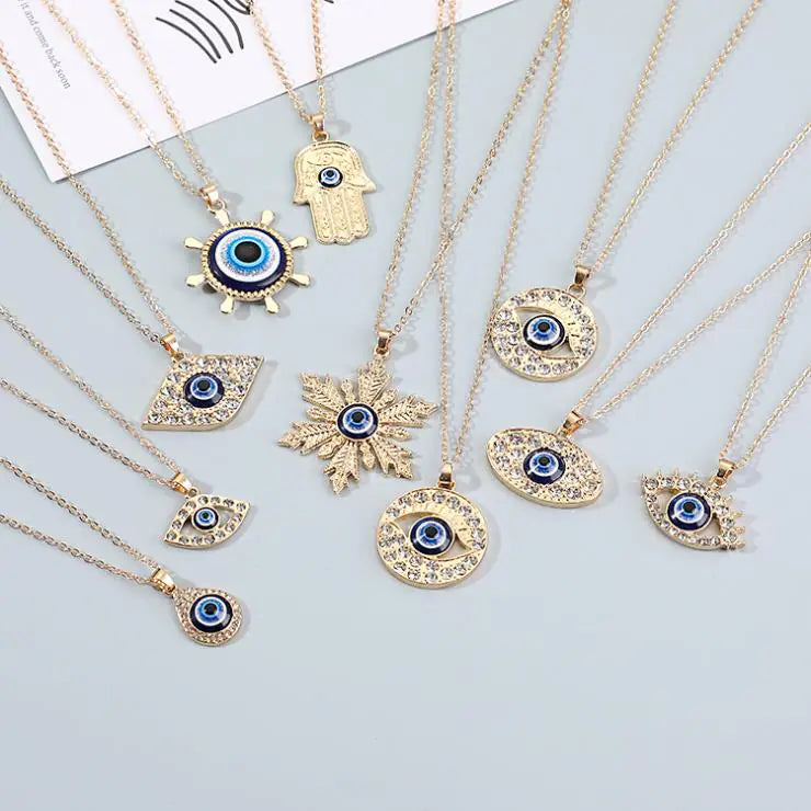 Turkish Blue Evil Eye Necklace