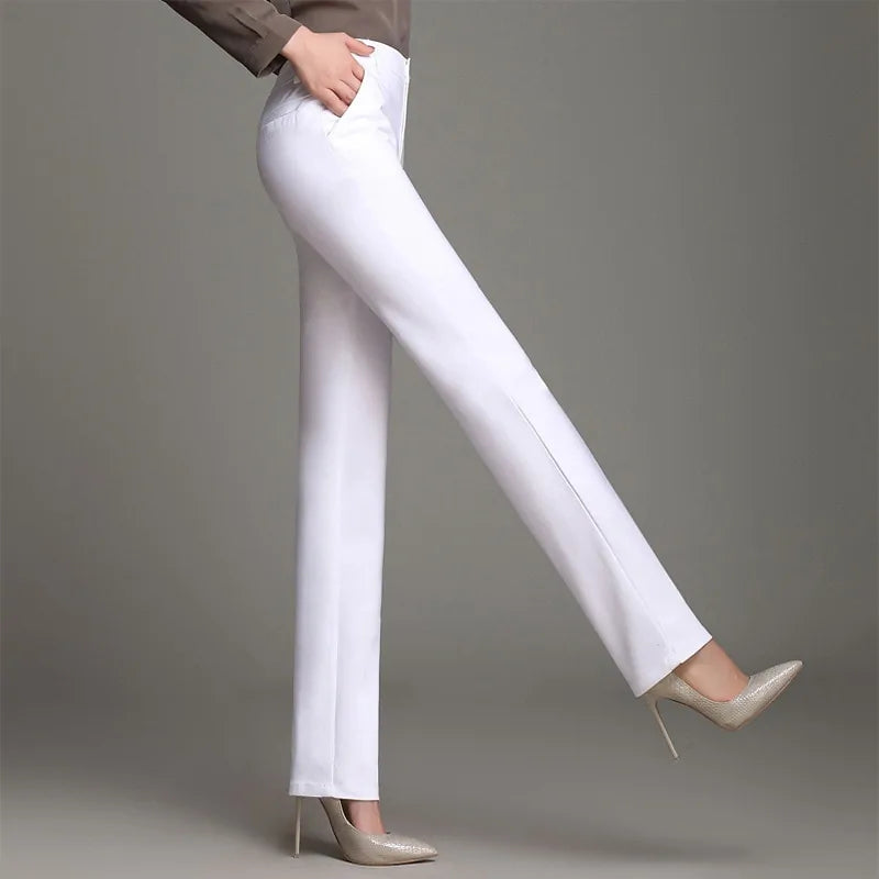 YUEY Women's Straight Leg Office Trousers