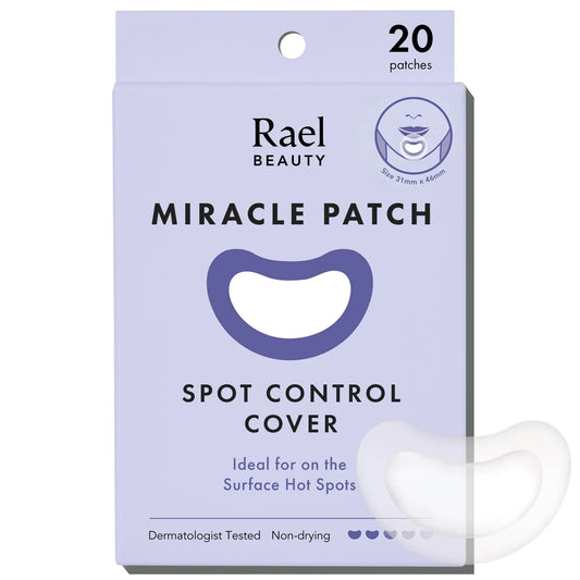 Rael Pimple Patches, Miracle Patches Large Spot Control Cover - Hydrocolloid Acne Patches for Face, Strip for Breakouts, Zit, Blemish Spot, Facial Stickers, All Skin Types, Vegan (20 Count) 20 Count (Pack of 1)