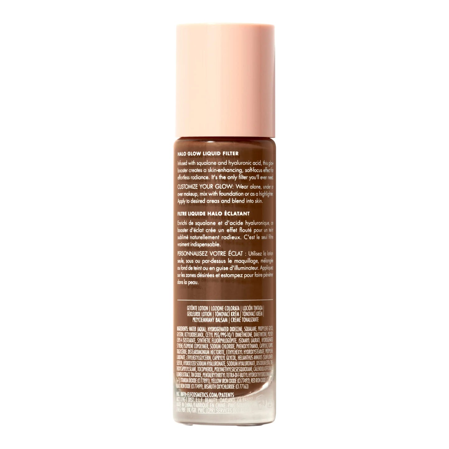 e.l.f. Halo Glow Liquid Filter, Complexion Booster For A Glowing, Soft-Focus Look, Infused With Hyaluronic Acid, Vegan & Cruelty-Free, 8.5 Rich 1.06 Fl Oz (Pack of 1)