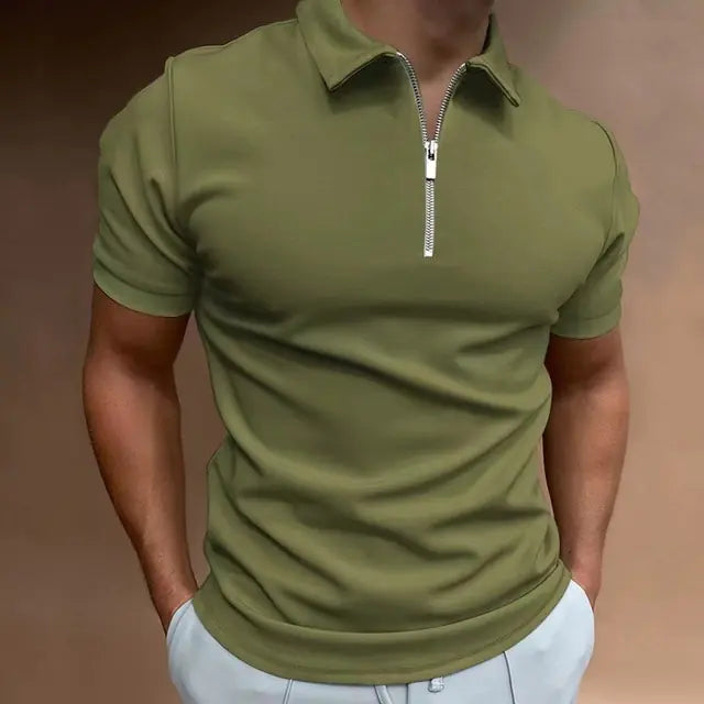 Summer Men's Solid Color Polo Shirts