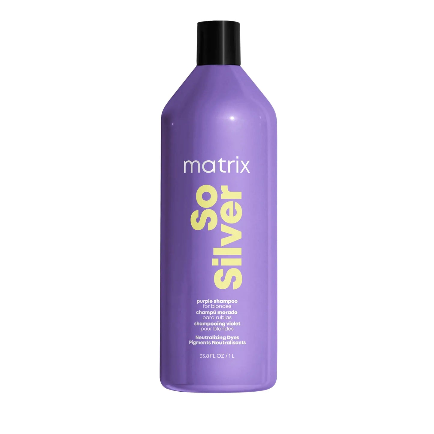 Matrix So Silver Purple Shampoo | Neutralizes Yellow Tones | Color Depositing & Toning | For Color Treated, Blonde, Grey, and Platinum Hair | Packaging May Vary | Vegan 33.8 Fl Oz (Pack of 1)