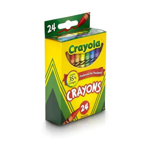 Crayola Classic Crayons, Assorted Colors, Back to School, 24 Count