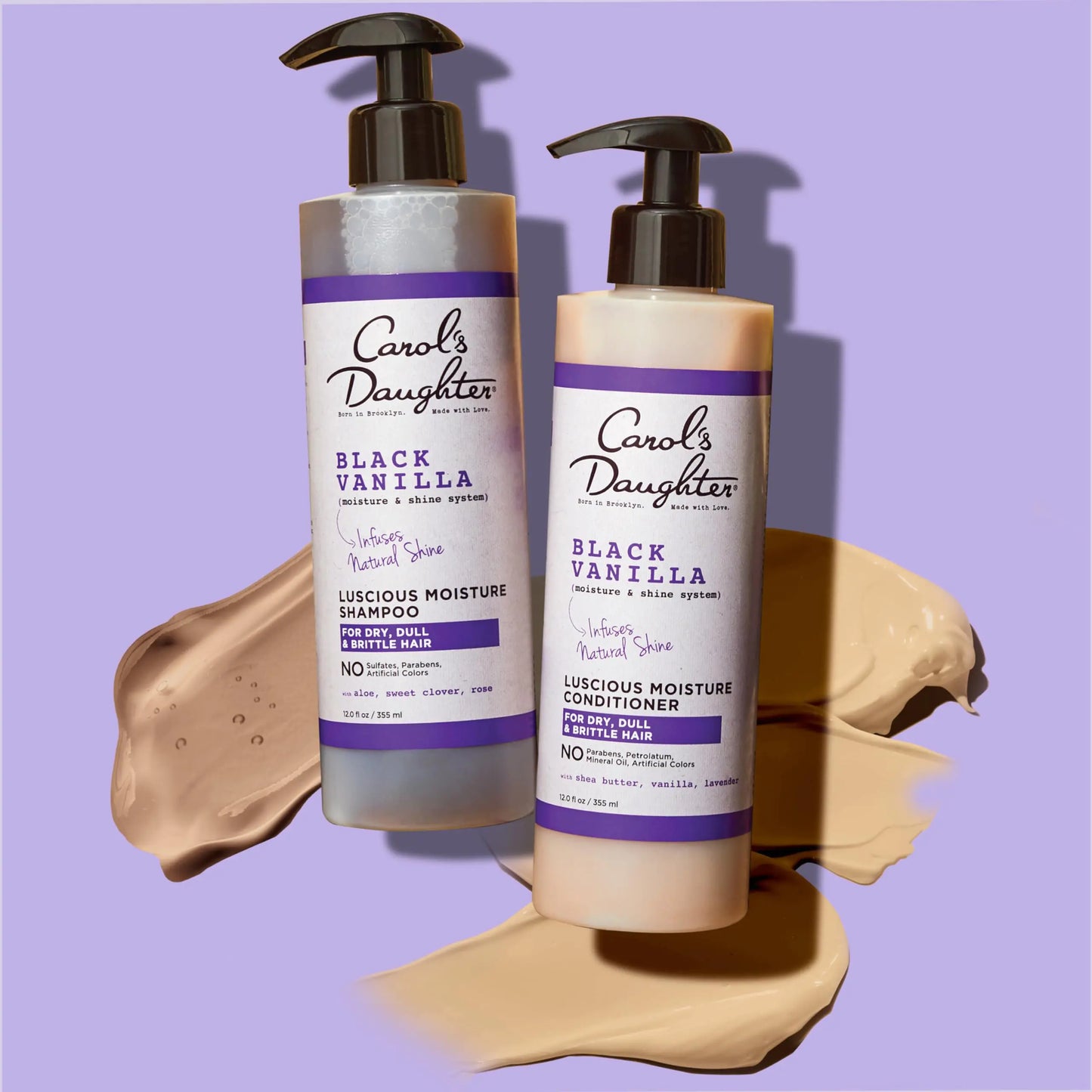 Carol's Daughter Black Vanilla Shampoo and Conditioner Set for Curly, Wavy or Natural Hair, Moisturizing Hair Care for Dry, Damaged Hair, 1 Kit