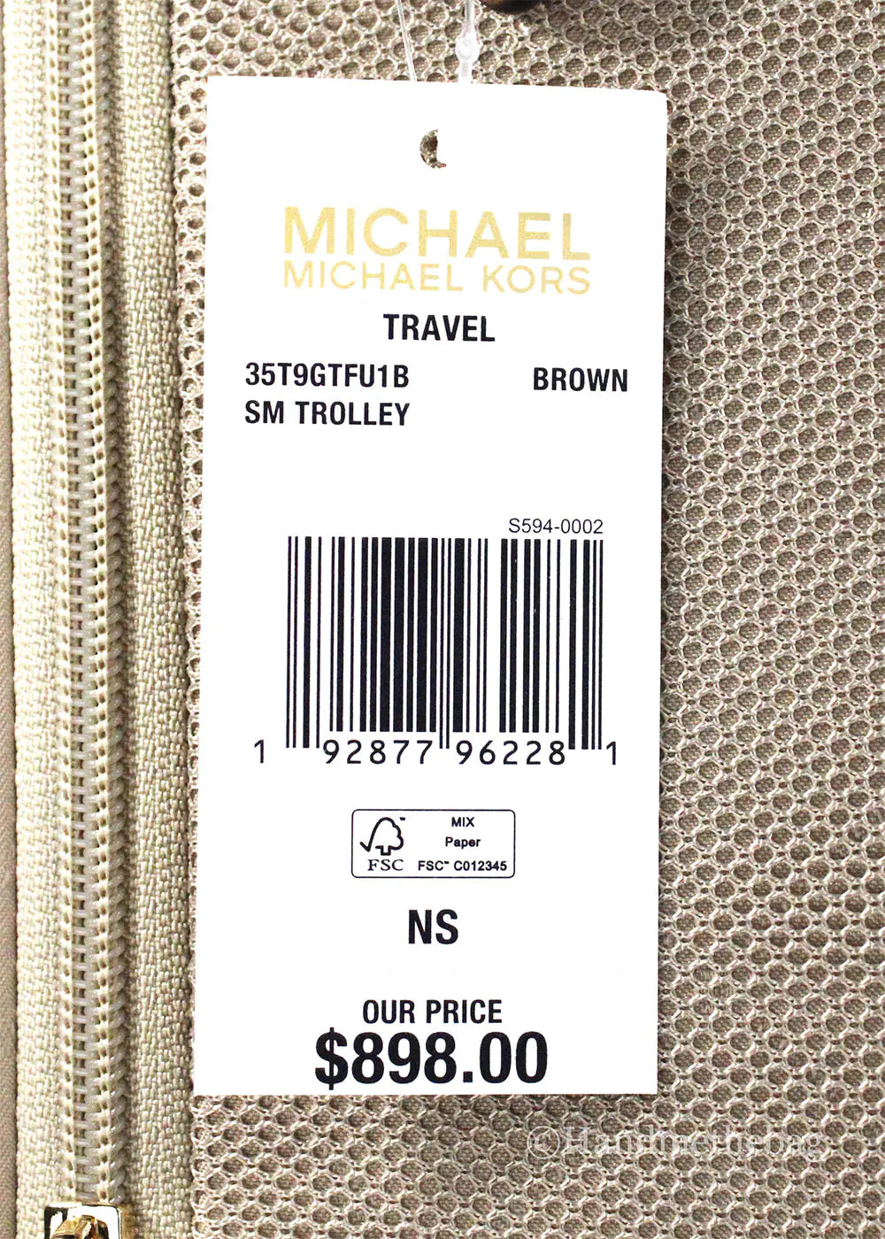 Michael Kors Travel Small Brown Trolley Rolling Suitcase