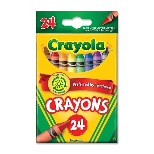 Crayola Classic Crayons, Assorted Colors, Back to School, 24 Count