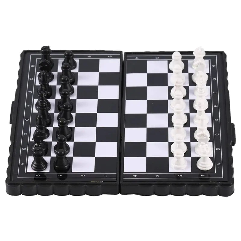 Mini Chess Set Folding Plastic Chessboard