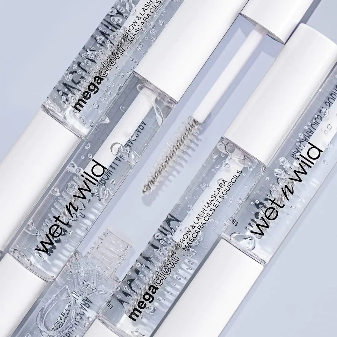 wet n wild Mega Clear Brow & Lash Mascara - Sculpts Brows, Defines Lashes, Conditioning with Soy Protein & ProVitamin B5, Primer & Top Coat, Cruelty-Free & Vegan - Clear