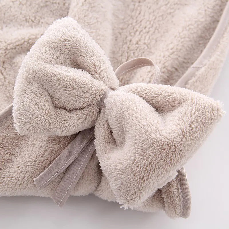 Microfiber Soft Quick Dry Cleaning Bowknot Hand Towels