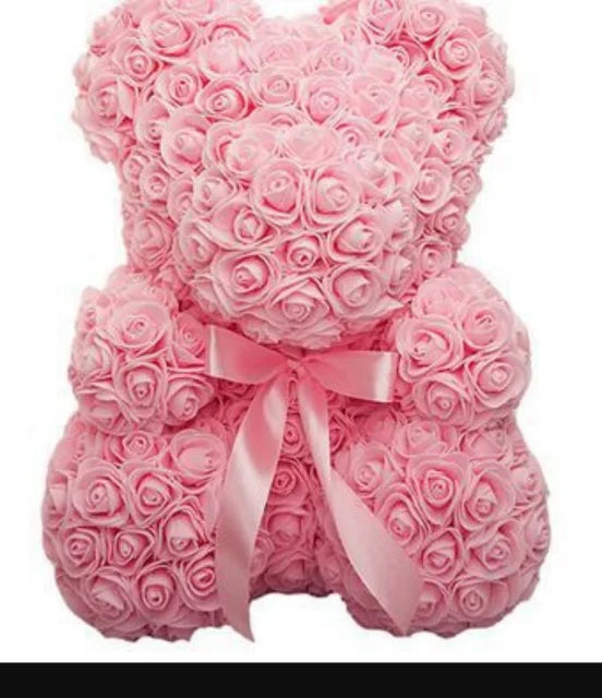 Teddy Rose Bear 25cm Artificial Flowers Rose Bear