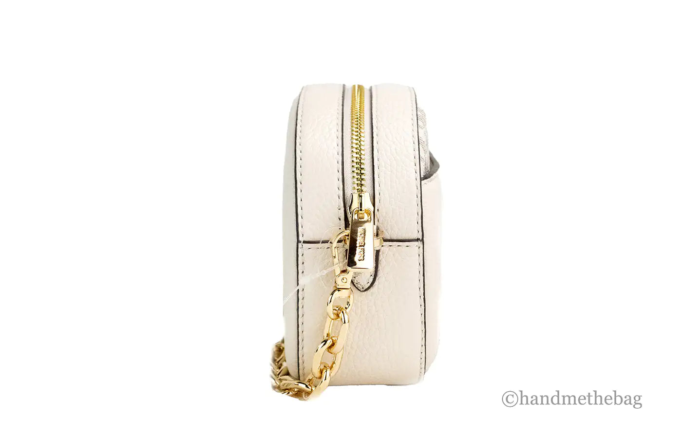 Michael Kors Jet Set Glam Light Cream Oval Crossbody