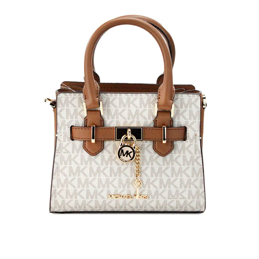 Michael Kors Hamilton XS Small Vanilla PVC Crossbody Satchel