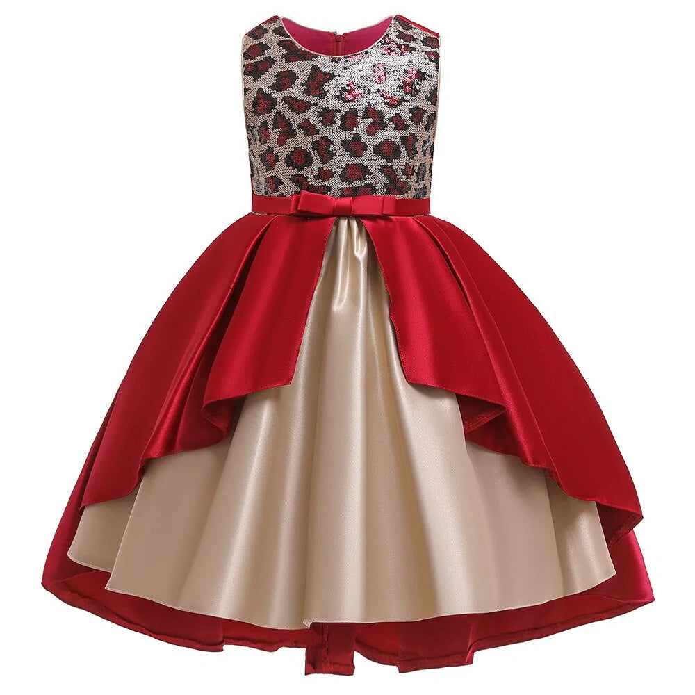 Children's Princess's Dress Leopard Print